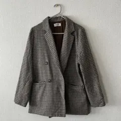 チェック柄テーラードジャケット