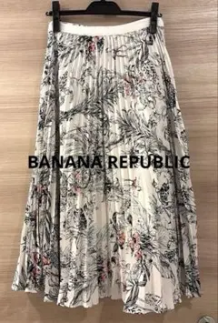 BANANA REPUBLIC ボタニカル柄 プリーツスカートのサムネイル
