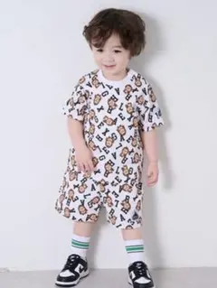 XLARGE KIDS 総柄ファニーゴリラ セットアップ