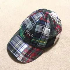 【新品タグ付き】ポロラルフローレン マドラスチェック パッチワークキャップ 新品タグ付き】ポロラルフローレン マドラスチェック パッチ