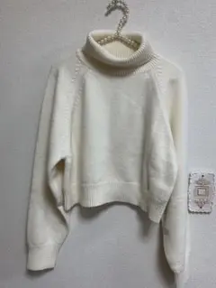DEAN アイボリー タートルネック セーター