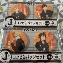 ハイキュー!! ハッピーくじ J賞 コンビ缶バッチ 2種セット