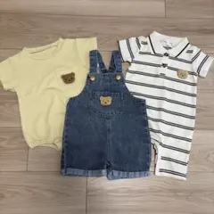 ロンパース　オーバーオール　80サイズ　くま