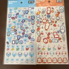 BT21 スケジュールシール 2シートセット　RJ KOYAのサムネイル
