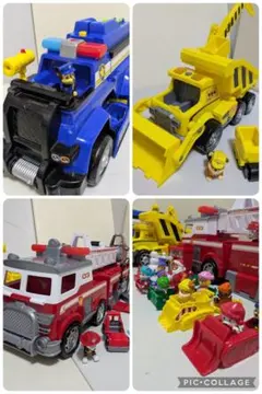 【豪華まとめ売り】パウ・パトロール 大型ビークル 消防車 警察署 パウパト