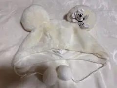 Disney ディズニー ファンキャップ　ラメ入り ミッキー ホワイト