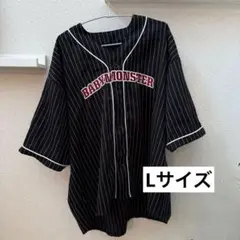 ベビモン BABYMONSTER ベースボールシャツ Lサイズ 黒 ブラック Amazon.co.jp: BABYMONSTER ベビモン サイズ ベースボール