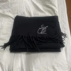 chico マフラー　黒　ロゴ