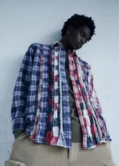 Kith needles キス　ニードル酢　ネイビー ストライプ パンツ XL Kith needles キス ニードル酢 ネイビー ストライプ パンツ XL