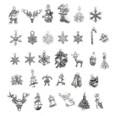 クリスマスチャーム 冬 シルバー カン付き アクセサリーパーツ