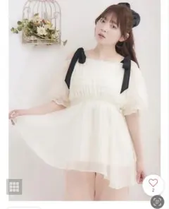 エムズエキサイト 肩リボン チュニック フリーサイズ