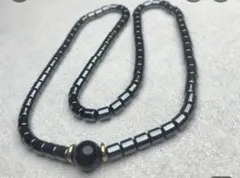 【新品未使用】ヘマタイトビーズネックレス