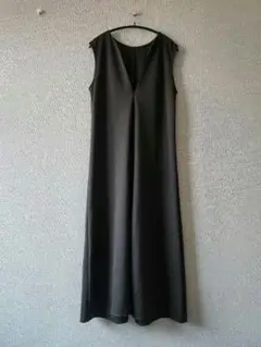 しまむら 前後2way ロングワンピース 黒 M 少々ワケあり
