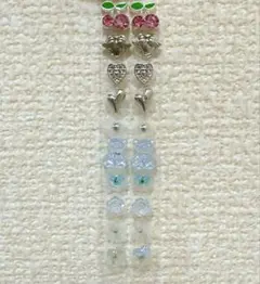 【金属アレルギー対応】シルバー×ブルーの耳つぼチタンジュエリー20粒セット