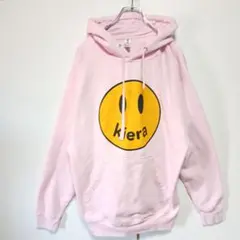 C280　INDEPNDENT プルオーバーパーカー ピンク ビッグプリント L