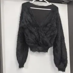 ブラック　ファー生地