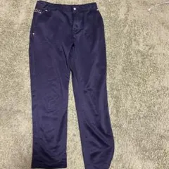 ネイビー ジャージパンツ ウエストゴム ポケット付き