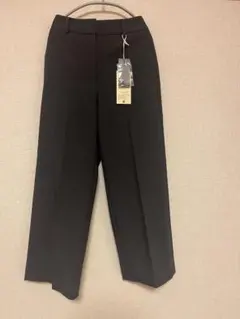 【PLST】ワイドパンツ（ウォームリザーブ）　ダークグレー　sサイズ