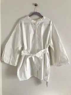【新品・未使用】mystic ミスティック 白 ブラウス バルーン袖 長袖