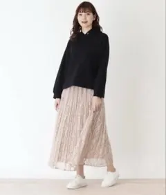 ♡美品♡ DRESKIP ブラック　裏起毛パーカー　L