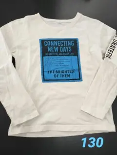 長袖シャツ 130サイズ ホワイト