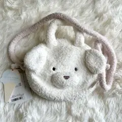 新品タグ付⭐︎ジェラートピケ もこもこアニマルポシェット クマ オフホワイト