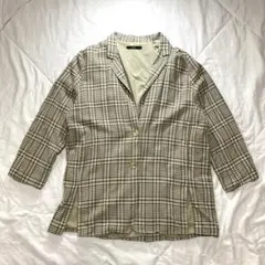 Kastane カジュアル ナチュラル レディースジャケット チェック グリーンのサムネイル