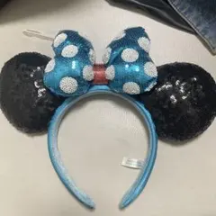 ドット柄リボン付きカチューシャ　ディズニーランド