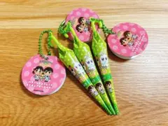 ペコちゃん　パラソルチョコレートミニチュアキーホルダー　3個セット