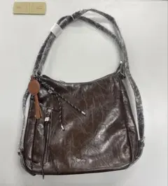 【新品未使用】Disney ブラウン ショルダーバッグ35x30x10サイズ
