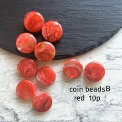 coin beads B red