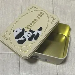 双子パンダのお菓子缶　ベイクドクッキー　上野動物園　お土産　インテリア　収納