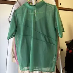 &gaime グリーン メッシュ 半袖 Tシャツのサムネイル