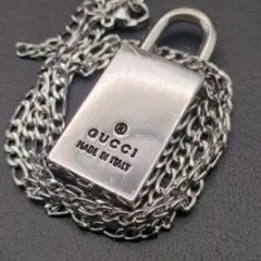 希少 グッチ GUCCI シルバー 925 カデナ 南京錠 トップ キーホルダー