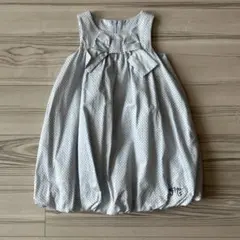 タルティーヌエショコラ　ドット柄バルーンノースリーブワンピース　110