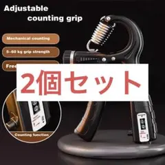 ハンドグリッパ 負荷調整式 カウンター付き5-60kg 2個