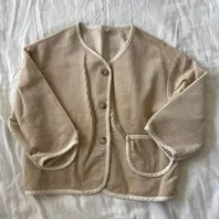 ベージュ コーデュロイ ジャケット