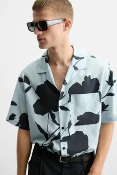 ZARA　フラワー柄 半袖シャツ　完売品