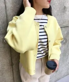 2WAYスナップボタンクロップドカーディガン　サイズＭ