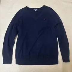 EAST BOY ネイビー Vネックセーター L