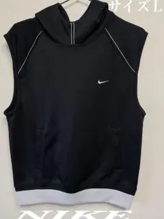 NIKE フード付きノースリーブ Lサイズ ブラック美品