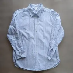 H&M オーバーサイズシャツ　ストライプ柄 ブルー