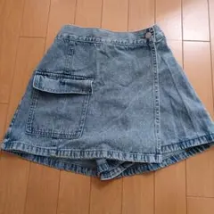 【GU】巻きスカート風キュロット　160
