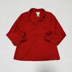 Talbots シャツ　レッド　M ブラウス　赤　タルボット　形状保持