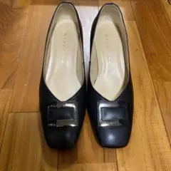 本革 スクエアトゥ 日本製 エスプレッソ 23cm 3E
