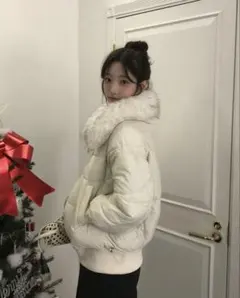 emmy ビッグカラーファータッチブルゾン ダウン 韓国ファッション