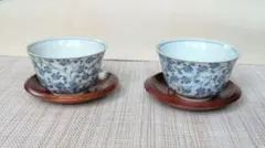 湯呑み＆茶托 2客セット 橘吉