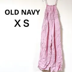 良好✨OLD NAVY【XS】ピンク サロペット　リネン　レーヨン混