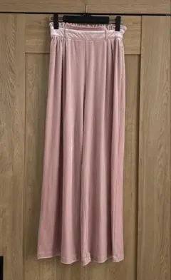 ベロア ワイドパンツ