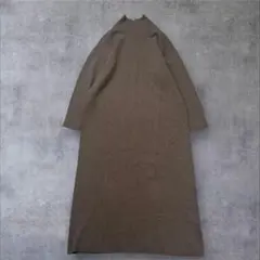 ★美品◆ビューティアンドユース◆カシミヤ混ミラノリブタートルネックニットワンピ
